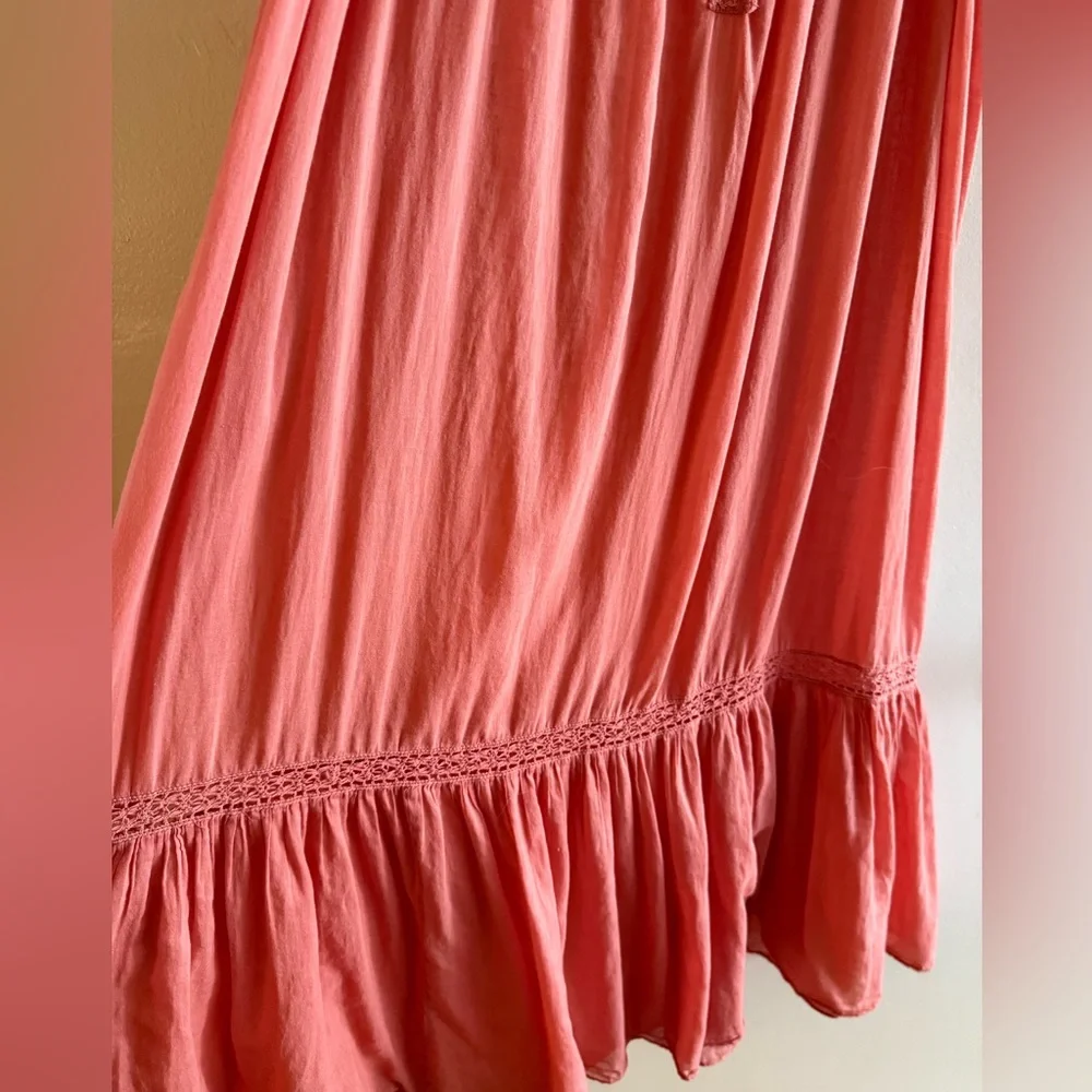 Doen Seville Nightgown in Summer Mirage Coral Midi Dress - Picture 9 of 11